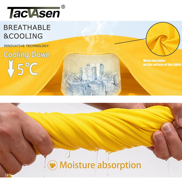 TACVASEN Summer 72% Cotton Polos T-shirts Mens Breathable Golf Polo T-Shirt Active Sport Hiking Tee Shirts Casual Work Tops Male