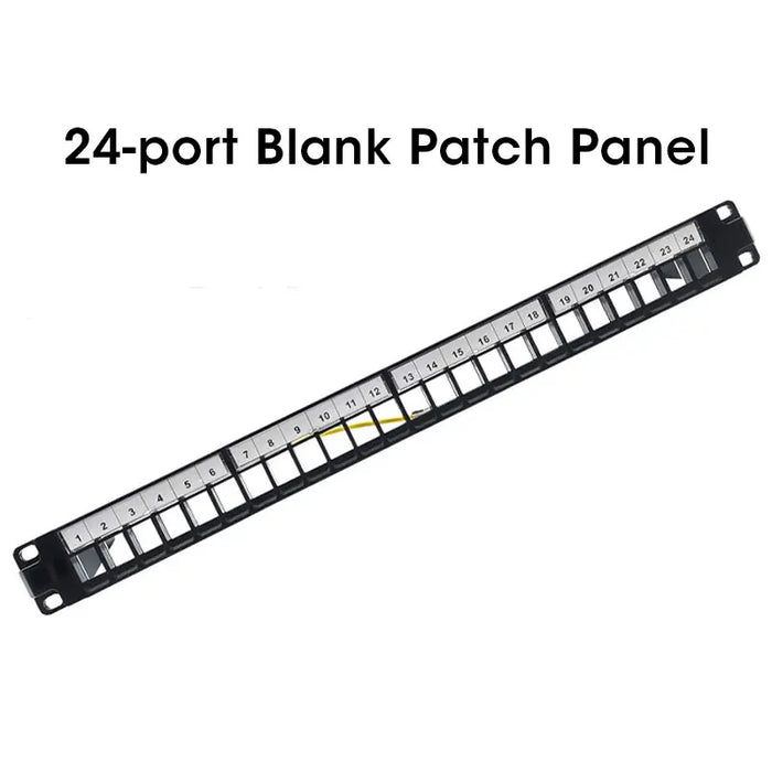 ZoeRax Patch Panel 24 Port Cat6A Cat7 with Keystone 10G Support, Keystone Jack Coupler Patch Panel STP Shielded 19-Inch