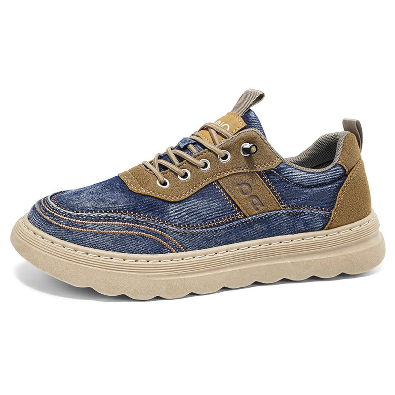 Men's Canvas Casual Tide Shoes Four Seasons Breathable lightweight Soft-Sole anti Slip Comfort Outdoor Walking Sports Board Shoe