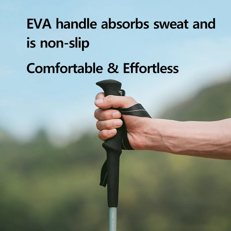 Naturehike Lightwind Ext-Carbon Fibre 4-Section Folding Hiking Poleultra-Lightweight And Quick-Opening Portable Walking Poles