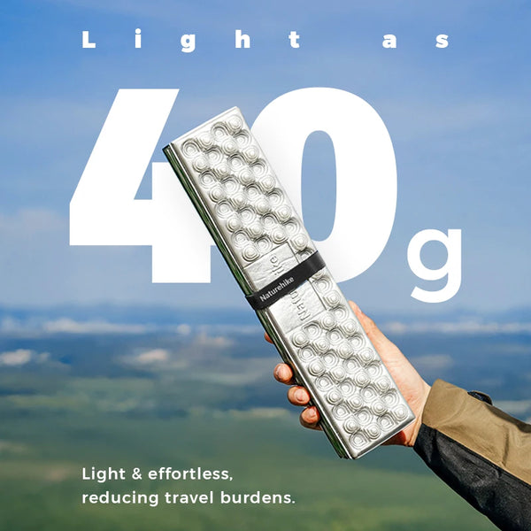 បន្ទះអង្គុយ Naturehike Troues Egg Nest ដែលអាចបត់បាន ទម្ងន់ស្រាល ៤០ក្រាម ងាយស្រួលយកតាមខ្លួន ធ្វើពីស្នោការពារសំណើម ធ្វើពីស្នោការពារកម្ដៅ ខ្នើយអង្គុយដែលមានអ៊ីសូឡង់
