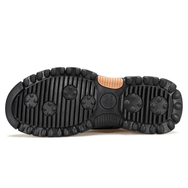 HUMTTO Hiking Shoes Men Genuine Leather Men's Sports Shoes Non-slip Winter Outdoor Safety Sneakers Breathable Trekking for Boots