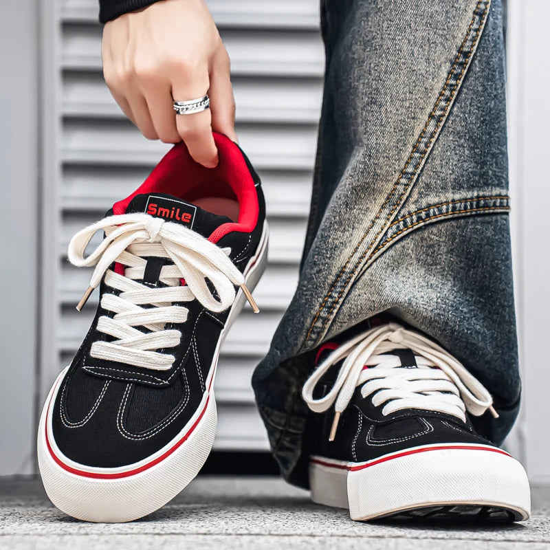 Men's canvas casual shoes four seasons new breathable light soft-sole comfort tide bread shoes outdoor walking sports board shoe