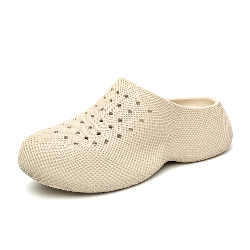 Platform Hole Shoes Soft EVA Slippers One Band Mule Clogs Non-slip Beach Water Shoes Casual Walking Slippers for Lovers