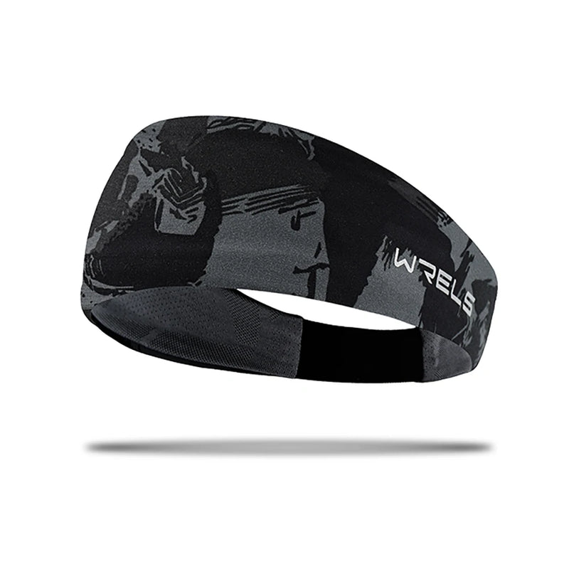 WRELS Sports Headband Sweatband Elastic Absorbent Sweat Fitness Breathable Basketball Cycling Jog Tennis Yoga Gym Head Band