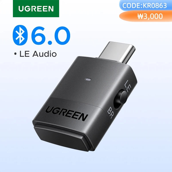 UGREEN USB-C Bluetooth Adapter for PS5, Gaming Consoles & PC, Bluetooth 6.0 Transmitter with LE Audio, aptX Adaptive/HD/aptX/SBC