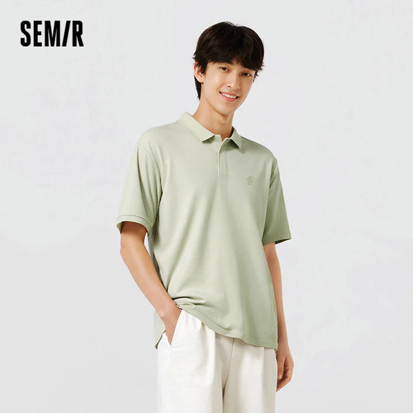 អាវប៉ូឡូបុរស Semir សាមញ្ញ បែបអាជីវកម្ម សាមញ្ញ ទន់ ប៉ាក់ ដៃខ្លី ងាយស្រួលប្រើ ឆ្នាំ២០២៦ ម៉ូដទាន់សម័យ ពាក់ប្រចាំថ្ងៃ