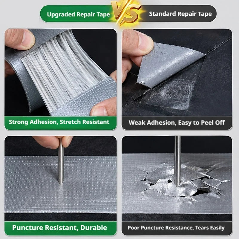SEAMETAL Waterproof Duct Tape Self‑Adhesive Repair Sticker Fiberglass Reinforced Tapes for Electric Vehicle Motorcycle Shell