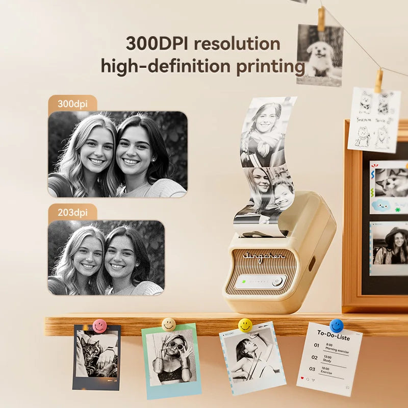 NiiMbot 300 DPI B21 Pro Thermal Printer Cardboard Label High-definition Photo Printing Sticker Photo Paper With Adhesive Backing
