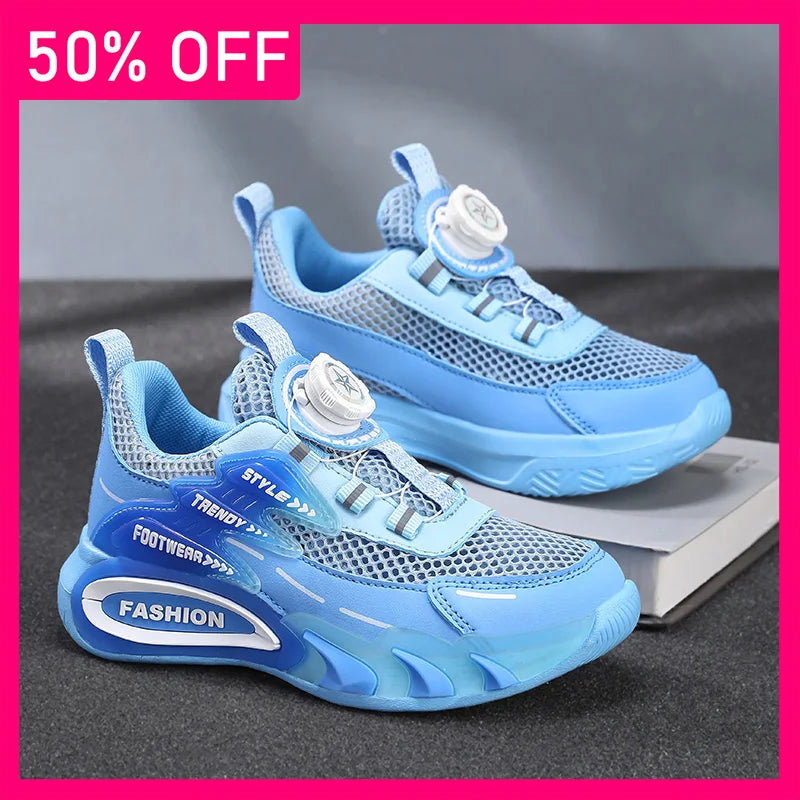 Children Sports Shoes Trendy Mesh Breathable Light Soft Sole School Casual Comfortable Sports Shoes Outdoor Fitness Tennis Shoes