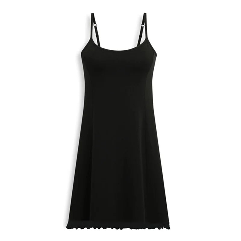 Sexy Nightwear Women Sleep Shirts Modal Sling Nightdress Slim Chest Pad Sleepwear Night Dress Female Nightgowns Vestidos Mujer