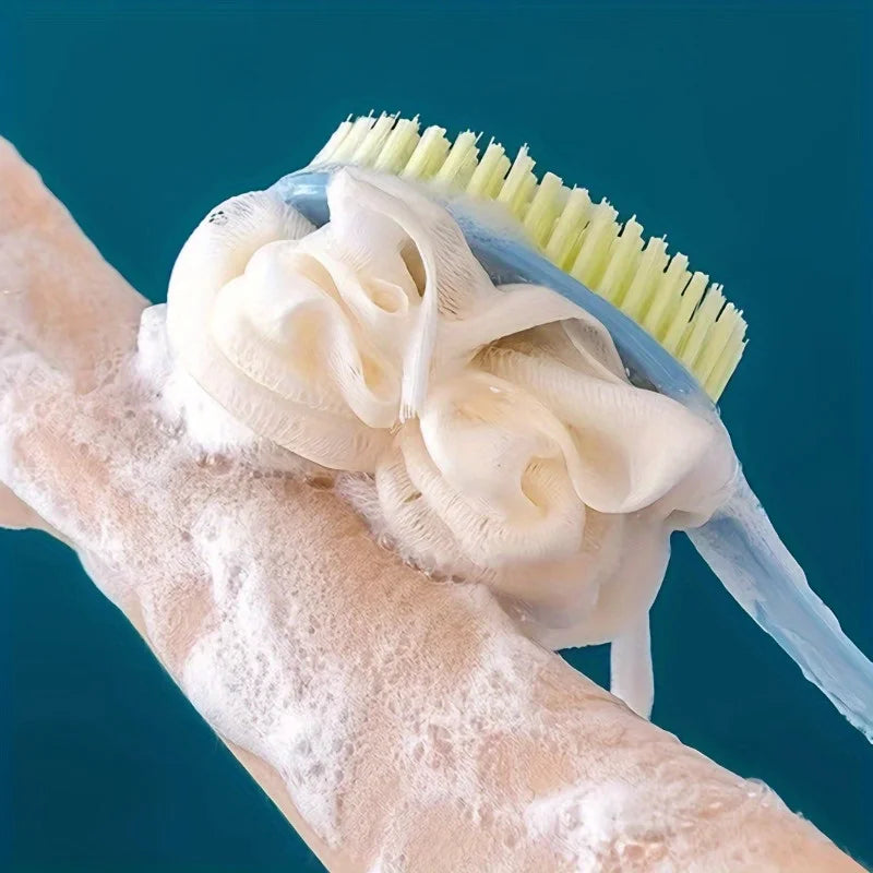 1/2pcs Long Handle Soft Hair Bath Brush - Multi-Functional Two-in-One Back Scrubber & Mud Remover,Exfoliate the body's keratin
