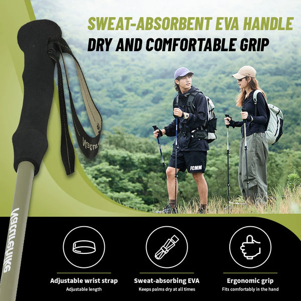 ដំបងដើរ Naturehike First Snow EXT1 ដំបងឡើងភ្នំជាតិសរសៃកាបូន ៣ ផ្នែក ស្រាលបំផុត ធ្វើពីឈើច្រត់ឡើងភ្នំក្រៅផ្ទះ