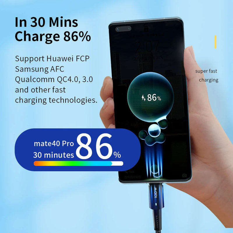 ខ្សែសាក Essager USB C 100W PD QC 4.0 3.0 USB Type C ខ្សែសាកលឿន Type C សម្រាប់ MacBook Pro Samsung Xiaomi ខ្សែសាក