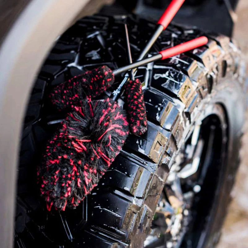 SEAMETAL Auto Wheel Detailing Brush Bendable Wheel Woolies Car Cleaning Tools for Car Rim Tire Wash Accessories