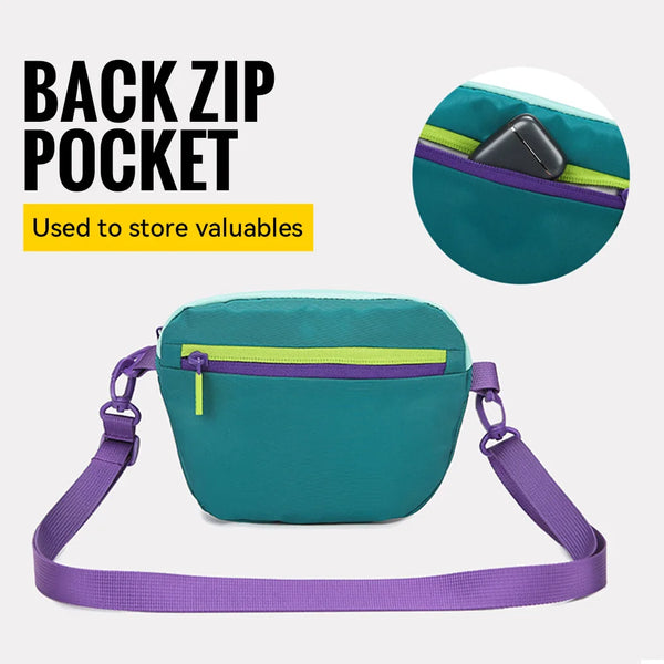 WRELS Casual Crossbody Bag Sports Travel Shoulder Bag Large Capacity Adjustable Fanny Pack Multi-function Hiking Walk Sling Bag