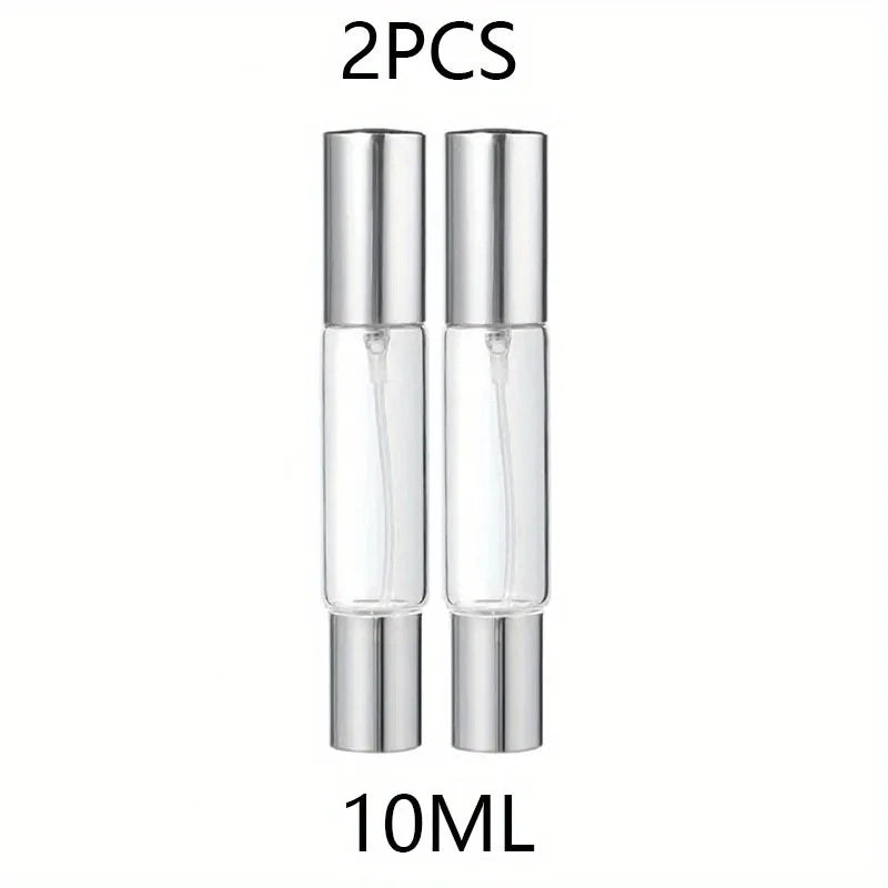 2pcs 0.34oz Dual-Use Perfume Spray Bottles with Rollers | Portable Fragrance Dispenser | Refillable Spray Bottle