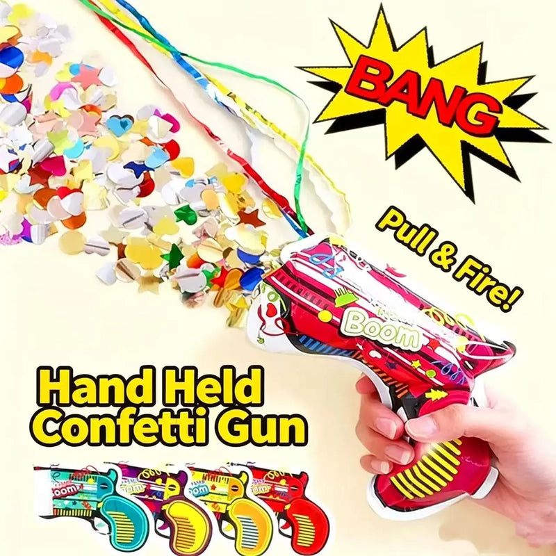 Handheld Inflatable Confetti Gun Party Popper Safe Confetti Shooter for Wedding Birthday Graduation Kids Party Celebrations