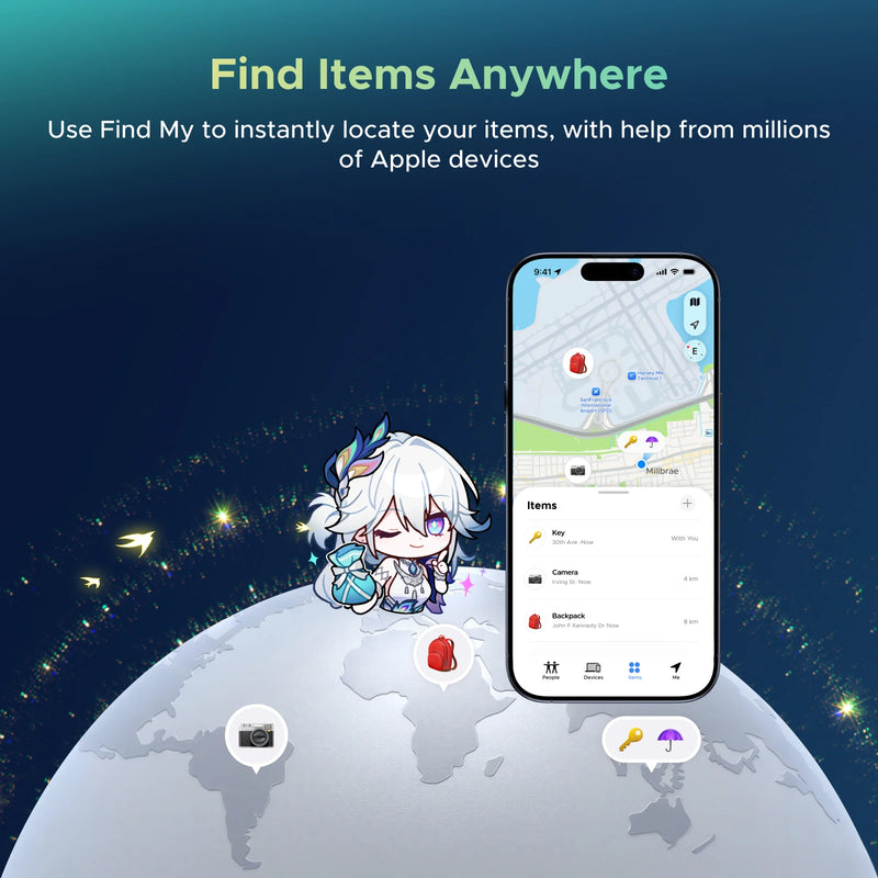 UGREEN FineTrack Mini 2 Honkai: Star Rail Edition Smart Bluetooth Tracker, FineTrack Mini 2, Apple Find My Compatible, iOS Only