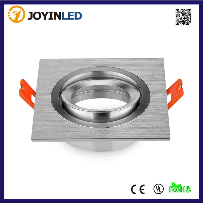 ចង្កៀងពិដាន JOYINLED ពណ៌ស/ប្រាក់/ខ្មៅ ធ្វើពីអាលុយមីញ៉ូម GU10 MR16 LED 5 ដុំ រចនាឡើងសម្រាប់ពិដាន បំពាក់ដោយស៊ុមសម្រាប់ចង្កៀងពិដាន LED បែបស៊កចូល