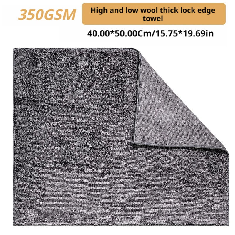 SEAMETAL Car Wash Microfiber Towel Double-Sided Car Cleaning Towels Fast Drying Cloth Super Absorbent for Car Clean Accessories