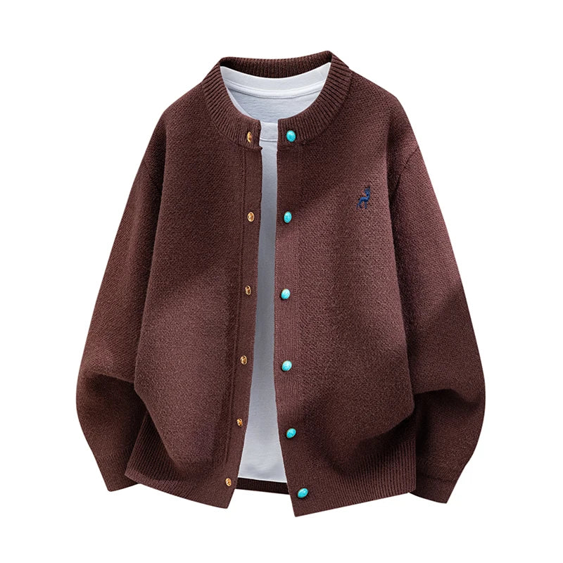 Luxury Man Long-Sleeved Knitwear Single-Breasted Exquisite Pattern Embroidery Autumn Winter New Cardigan Leisure Men's Clothing