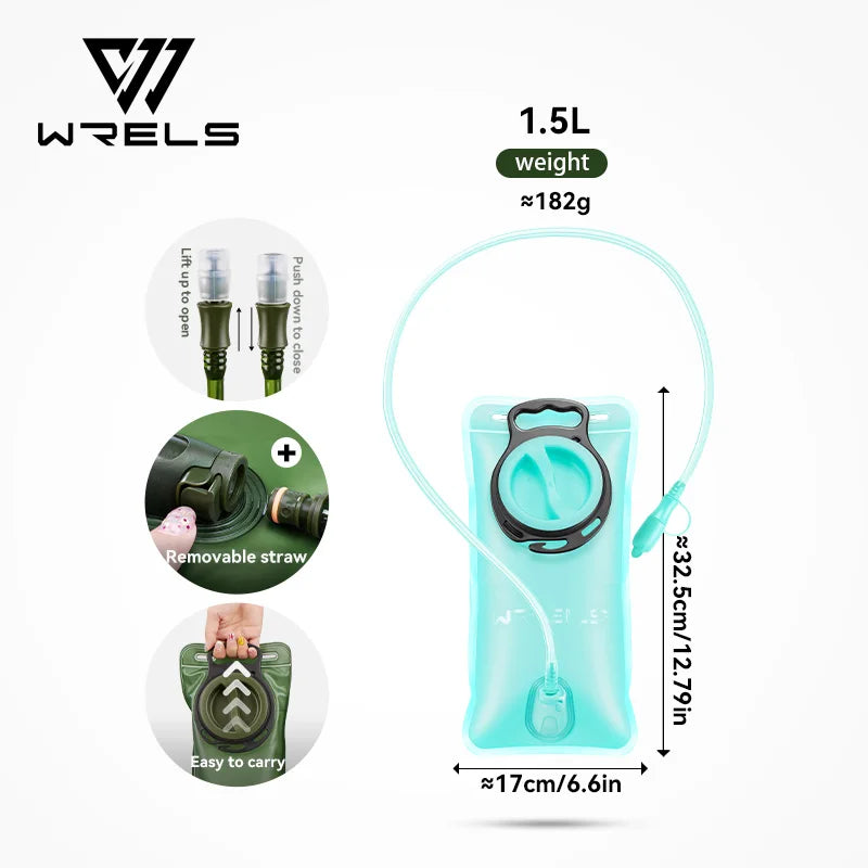 WRELS Hydration Bladder Water Reservoir Large Capacity Water Bag BPA Free Running Cycling Hiking Ultra Durable Water Storage Bag