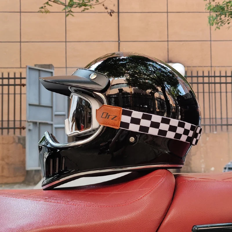 Motorcycle Helmet Full Face casco moto Helmet Vintage Chopper Retro Helmet capacete de motocicleta