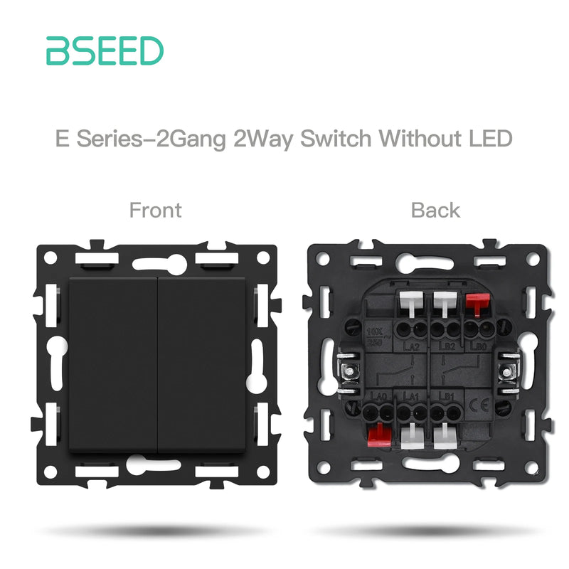 BSEED Wall Button Switch 1/2Gang Part 65W Wall Socket Module Part Internet TV Telephone Socket Glass Frame DIY Function Part