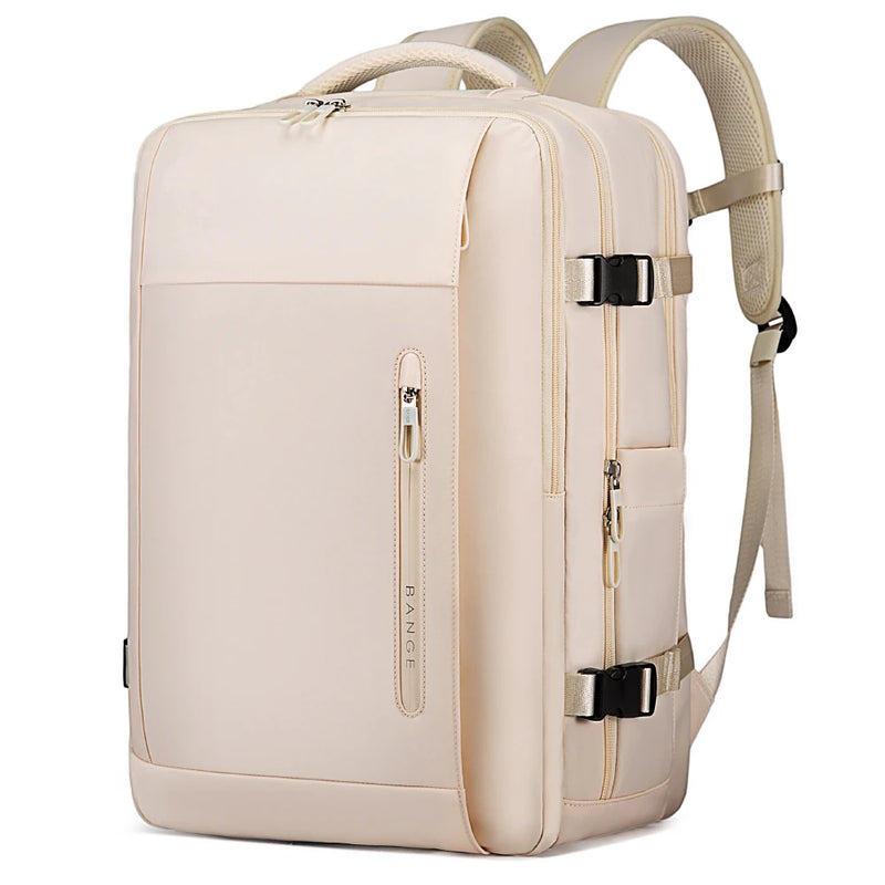 BANGE Large Men Backpacks for 15.6 Laptop USB Charge Travel Backpack Waterproof Wet Dry Pocket School Bags with Mesh Side Pocket