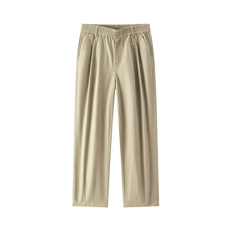 Semir Women Pants Solid 2026 Elastic Waist Pleated Loose Fit Tapered Urban Casual Everyday Style Soft Comfortable Daily Wear
