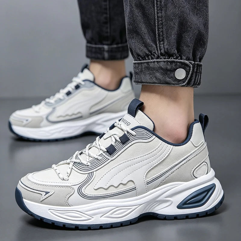 Men's comfort casual sneakers four seasons breathable light soft-sole non-slip outdoor running sports shoes fashion walking shoe