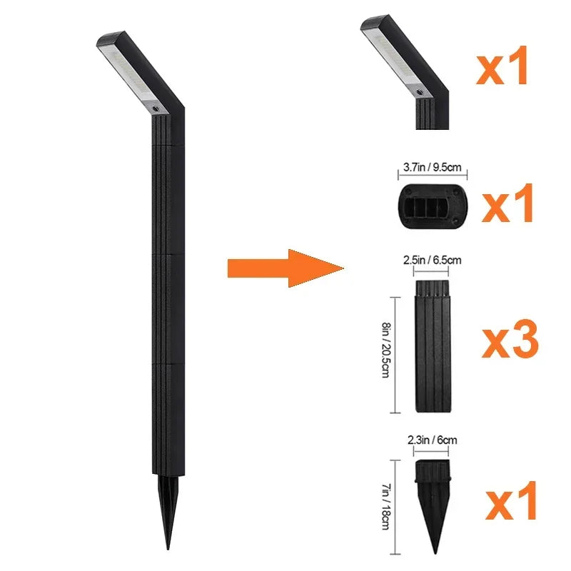 LED Solar Spot Lights IP65 Waterproof Outdoor RGB Solar Landscape Lights for Garden Walkway Path Driveway Patio Yard Lawn Decor