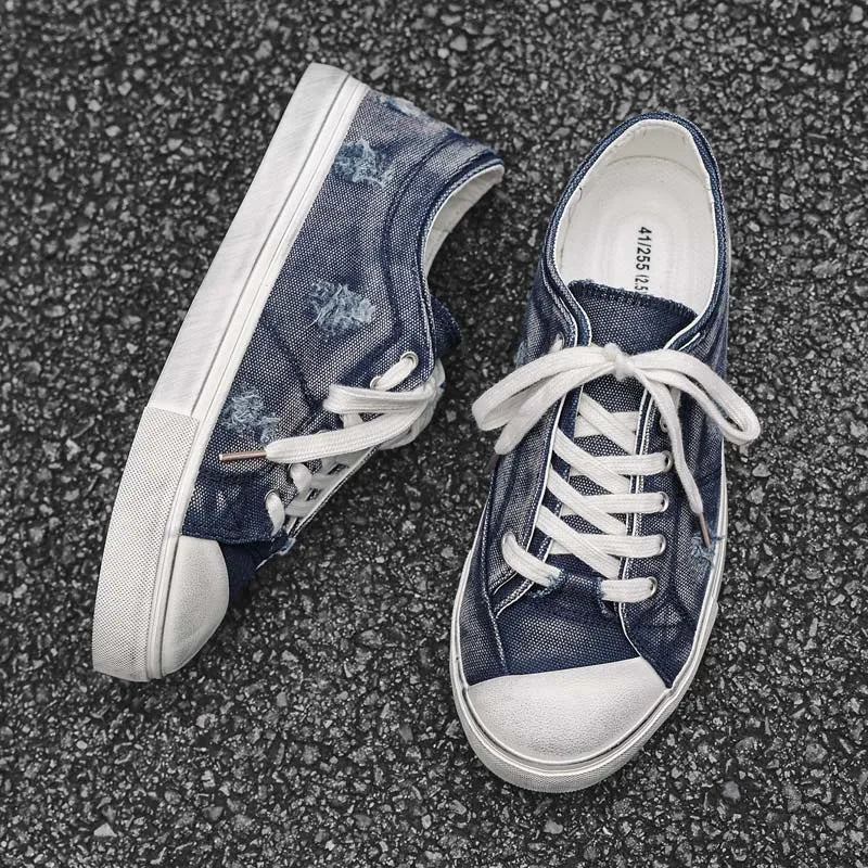 Men's fashion concise casual canvas shoes four seasons breathable light soft-sole versatile outdoor walking sports board shoes