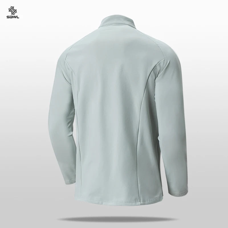 SBWL Autumn/Winter New Men's Outdoor Sports With a Base Shirt Running Skiing Mountaineering Fitness Sports Long Sleeve T-Shirt