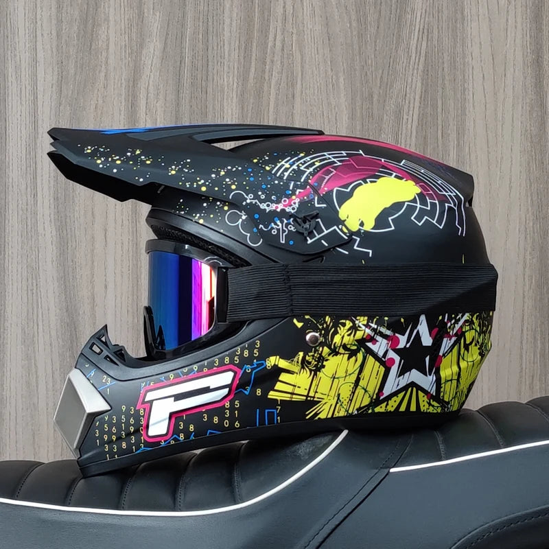 2026 Offroad Motorcycle Racing Helmet Breathable Ventilation Motocross Helmet for Dirt Bike Quad ATV Enduro Trail Riding Helmet