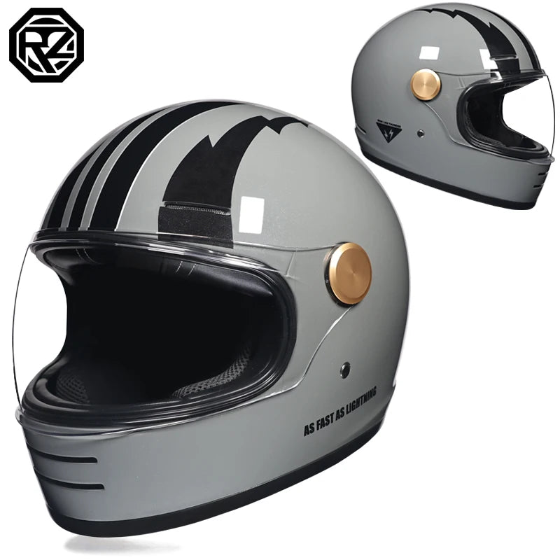 ORZ Motorcycle Helmet DOT Certification Retro Full Face Off Road Helmet Cascos Para Motos Capacete Casco Moto