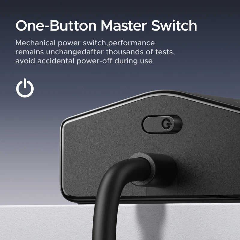 UGREEN 20W Power Strip Fast Charger 16 AC Outlets 1 USB-C 3 USB-A US Plug Extension Adapter For Tablet Phone Overload Protection