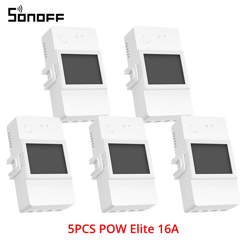 SONOFF POWR3 16A/20A WiFi Smart Switch 1-5PCS ESP32 Chip Energy Saving LCD Monitoring via eWeLink Works With Alexa Google IFTTT