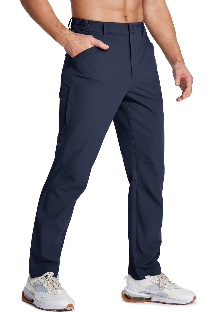 TACVASEN Mens Tactical Waterproof Work Fishing Straight Pants Lightweight Quick Dry Hiking Trousers Stretchy With Side Pockets