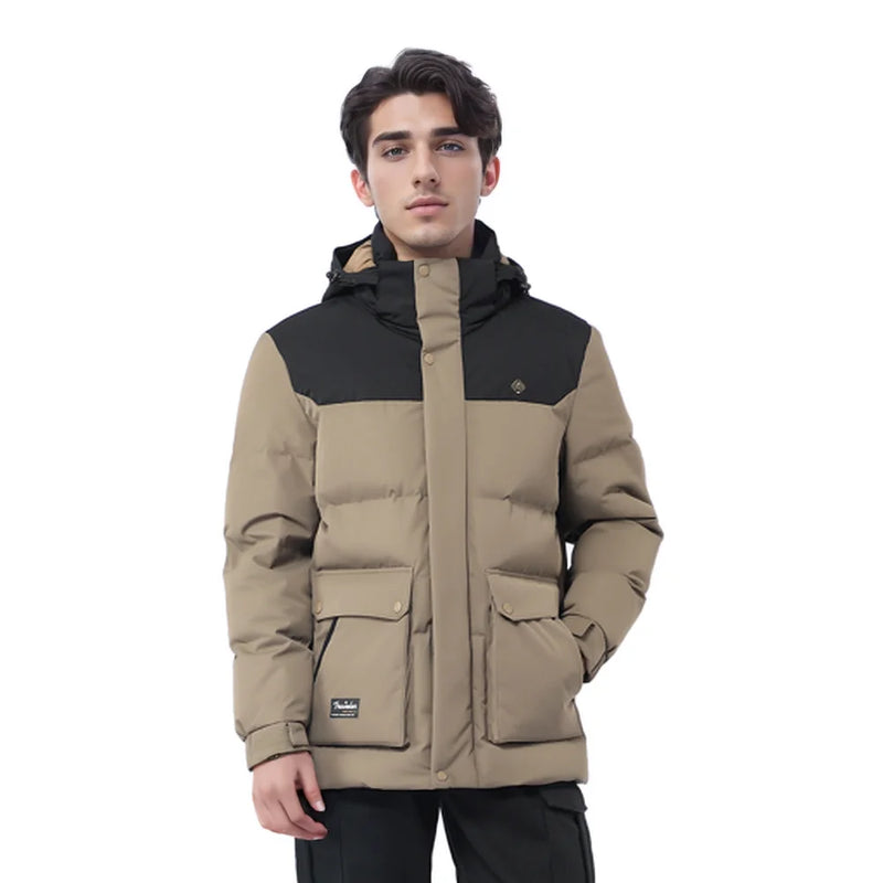 HUMTTO Waterproof Men's Winter Jacket Lightweight Windproof Outdoor Hiking Down Sports Hunting Jackets for Men Windbreaker Coats