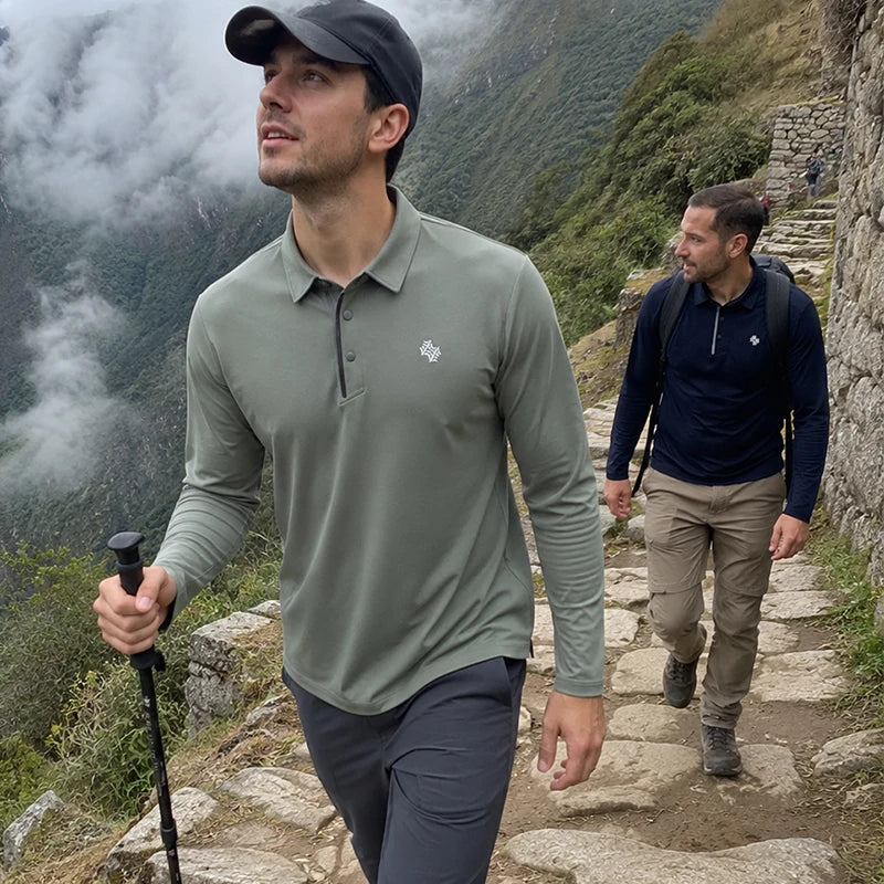 SBWL Autumn and Winter Fashion Outdoor Sports Long Sleeve Stand Collar T-Shirt Running Fitness Breathable Base Shirt Tops