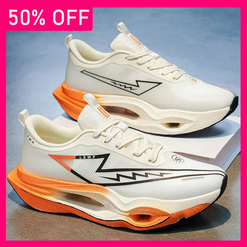 Unisex Sports Shoes Hollowed Out Soft Sole Cushioning Rebound Professional Running Shoes Student School Fitness Training Shoes
