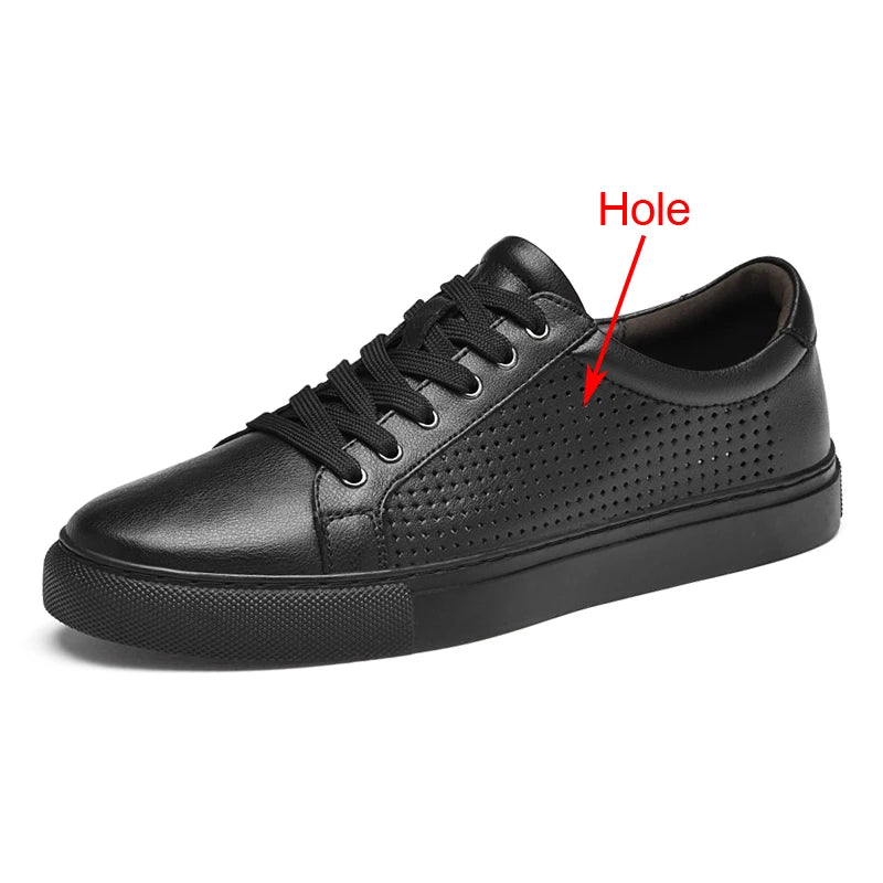 Mens Plus Big Size 48 49 50 Pure White Shoes Men Fashion Flat Shoes Leather Casual Shoes Comfortable