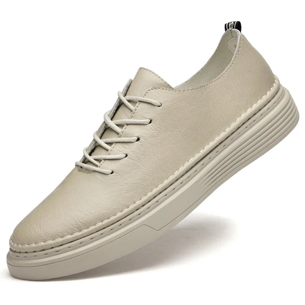 Summer Autumn Mens Retro Leather Casual Shoes Men Hollow Flat Shoes With Holes Big Size 46 47 Breathable Comfortable