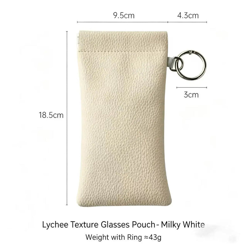 Self-Closing Soft Leather Glasses Case, Large-Capacity Glasses Storage Bag, Sunglasses Storage Bag, Long Wallet Glasses Bag