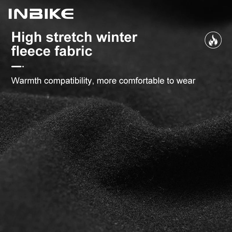 INBIKE Thermal Cycling Bib Pants Women Winter Bike Biking Bib Tights Padded Bicycle Long Leggings with Pockets MTB Cycling Pants