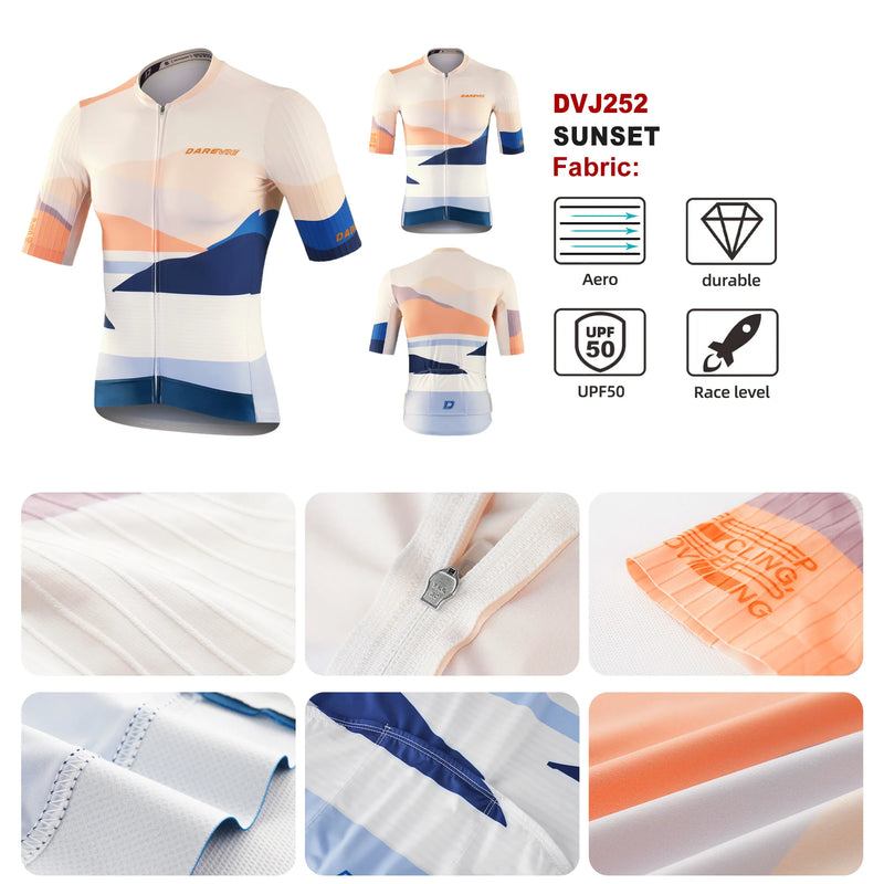 អាវយឺតជិះកង់ DAREVIE សម្រាប់បុរស AREO Pro Level ស្រូបយកសំណើម អាវជិះកង់បុរស ស្រាល ទន់ ស្ងួតរហ័ស