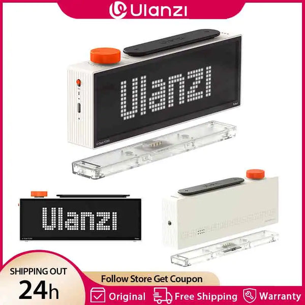 Ulanzi TC002 Pixbar Smart Pixel Clock II ជាមួយកន្លែងសាកថ្ម នាឡិកាលើតុសម្រាប់ Tiktok Youtube Ins LED Display ឧបករណ៍ Smart Studio