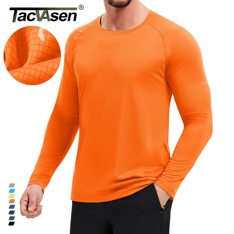 TACVASEN Men's Lightweight Shirts UPF 50+ Sun Protection UV Shirt Dry Fit T-Shirts for Hiking Running Athletic Gym Swim Tee Tops